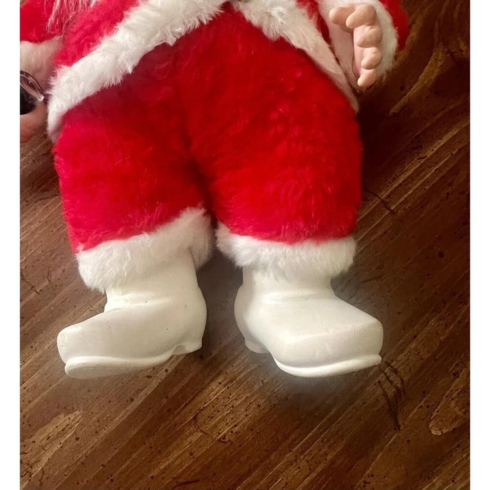 Vtg 1950s Rushton Company Coca-Cola Rubber Face Santa Claus With Coke Bottle 15”